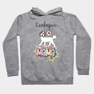 White and Chocolate Brown Cockapoo Mama 5 Hoodie